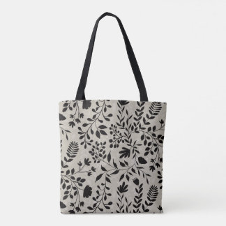 Enchanted Foliage Pretty Floral Garden Pattern Tasche