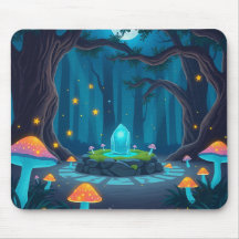 Enchanted Forest Crystal Mouse Pad