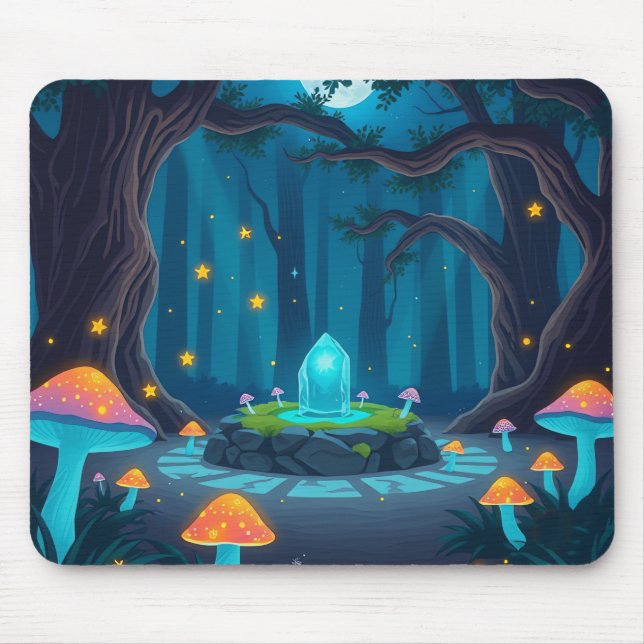 Enchanted Forest Crystal Mouse Pad Mousepad (Vorne)