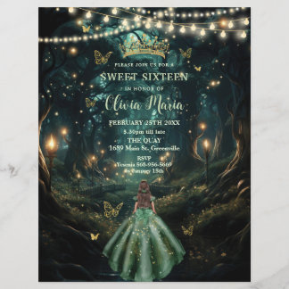 Enchanted Forest Emerald Green Dress Sweet 16 15