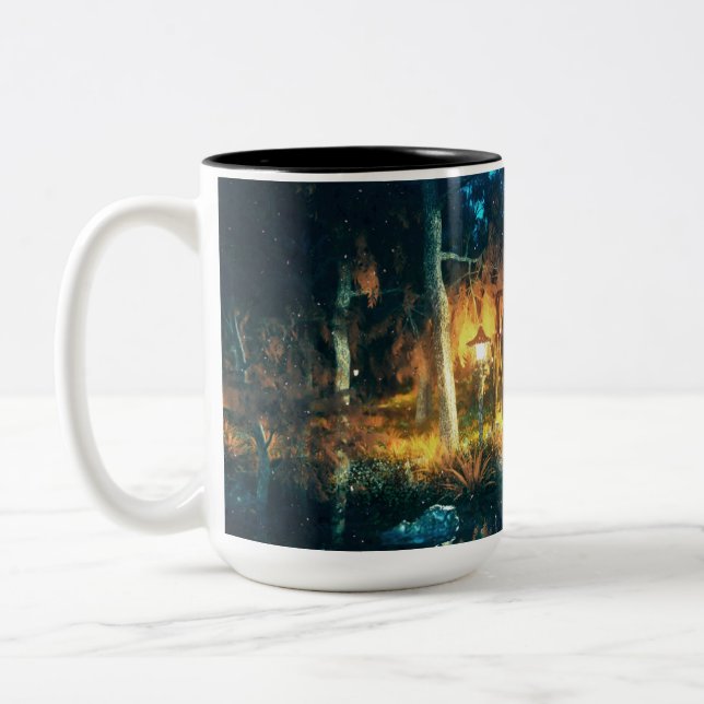 Enchanted Forest Night Mug Zweifarbige Tasse (Links)