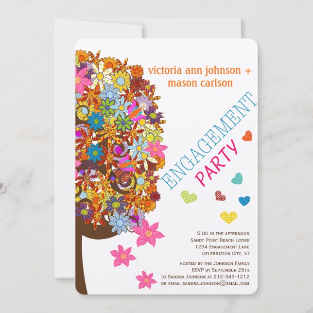 Enchanted Forest Side Branch Wedding Invitations (Devant)