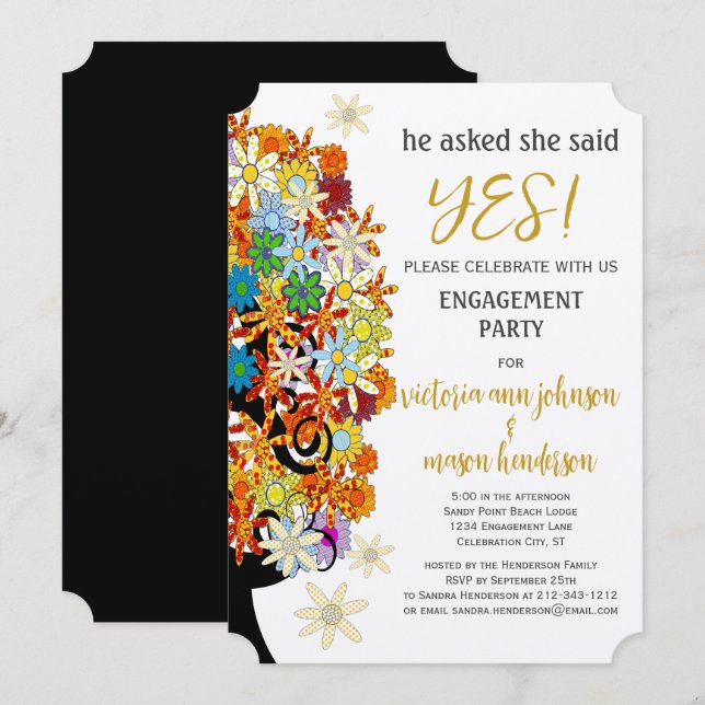 Enchanted Forest Side Branch Wedding Invitations (Devant / Derrière)