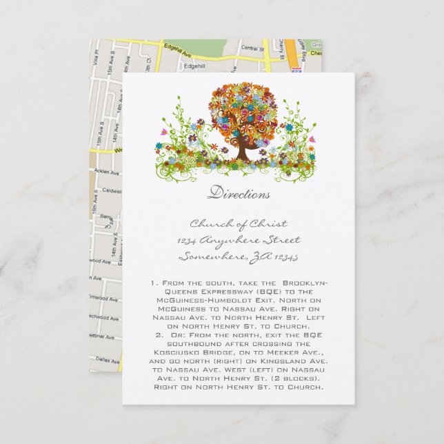Enchanted Forest Side Branch Wedding Invitations (Devant / Derrière)