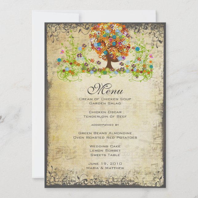 Enchanted Forest Side Branch Wedding Invitations (Devant)