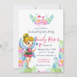 Enchanted Garden Fairy Birthday Einladung