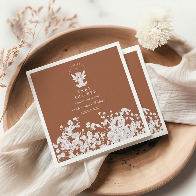 Enchanted Garden Fairy Wildblume Babydusche Serviette (Von Creator hochgeladen)