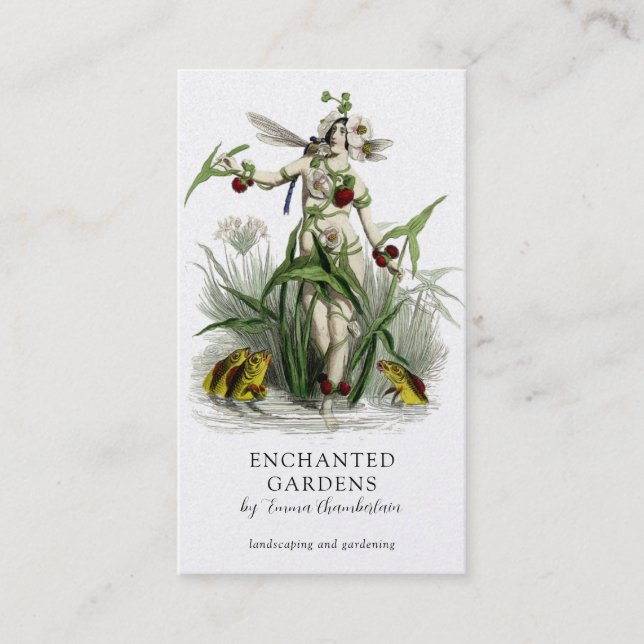 Enchanted Garden Gardener Landscaper Visitenkarte (Vorderseite)