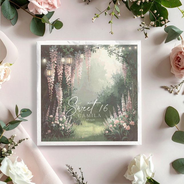 Enchanted Garden Sweet 16 Pink ID1163 Serviette (Von Creator hochgeladen)