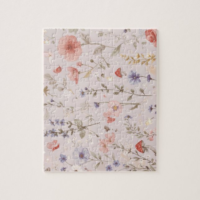 Enchanted Garden Wildflower Butterfly Whimsical (Vertikal)