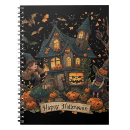 Enchanted Haunted House Halloween Notizblock