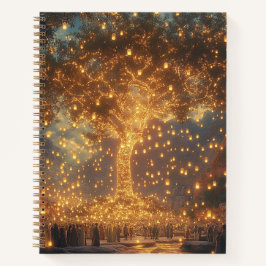 Enchanted Lantern Tree Notebook Notizbuch