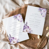 Enchanted Lavender Haze Floral Wedding Invitation