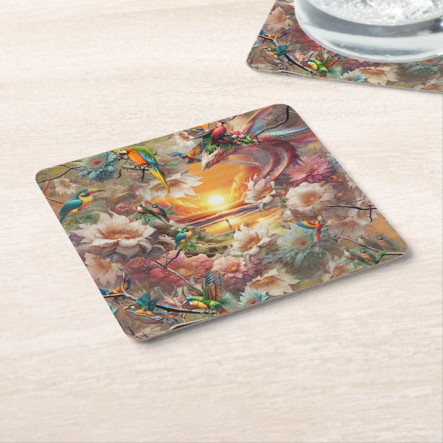 Enchanted Magical Fantasy Creations  Rechteckiger Pappuntersetzer (angewinkelt)