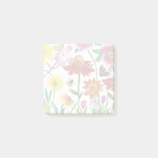 Enchanted Meadow Wildflower Art Sticky Notes Post-it Klebezettel