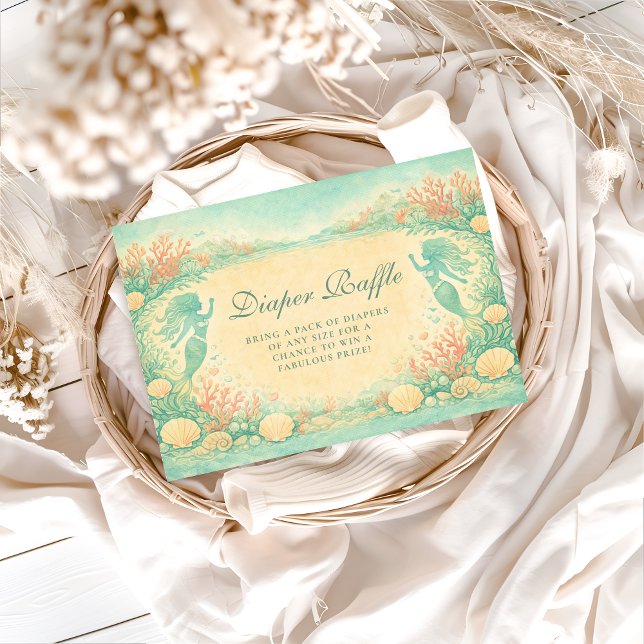 Enchanted Mermaid Lagoon Diapper Raffle Begleitkarte (Von Creator hochgeladen)