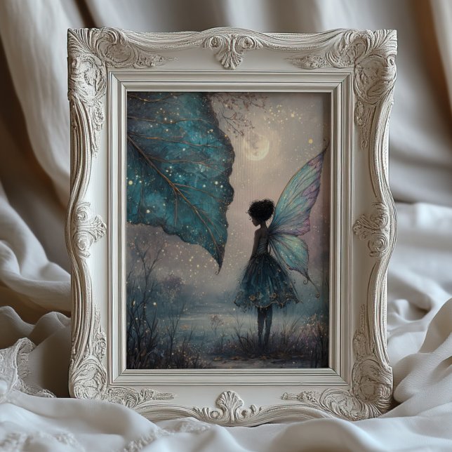 Enchanted Moonlit Leaf Fairy Fantasy Art Poster (Von Creator hochgeladen)
