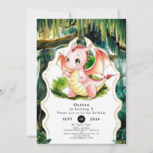 Enchanted Simple Dragon Birthday