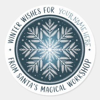 Enchanted Snowflake Stamp Sticker