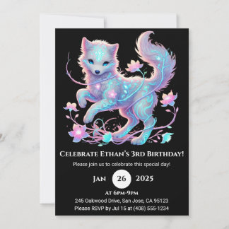 Enchanted Spirit Wolf Birthday Einladung