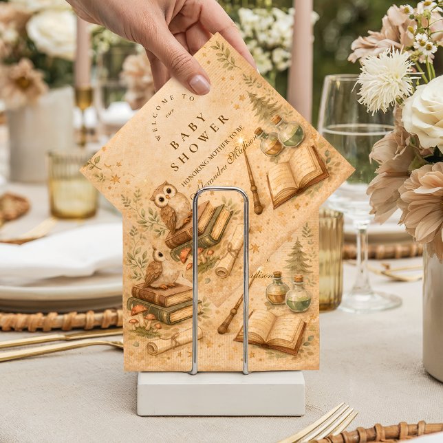 Enchanted Storybook Wizard Baby Shower Serviette (Von Creator hochgeladen)