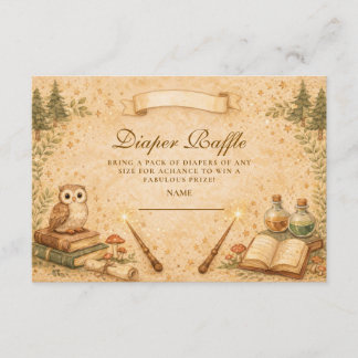 Enchanted Storybook Wizard Diapper Raffle Begleitkarte