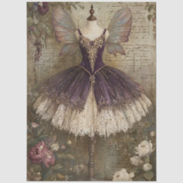 Enchanted Sugar Plum Fairy Ballerina Art Decoupage Seidenpapier