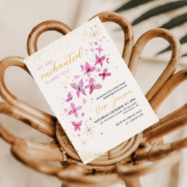 Enchanted To Meet You Butterfly Baby Shower Einladung
