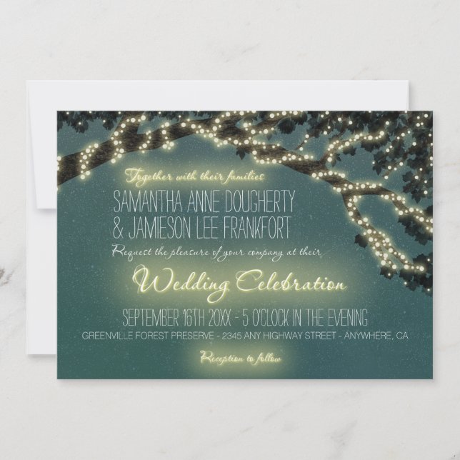 Enchanted Tree Branch Rustic Wedding Invitations (Devant)