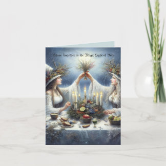 Enchanted Yule Celebration Flat Holiday Card Karte