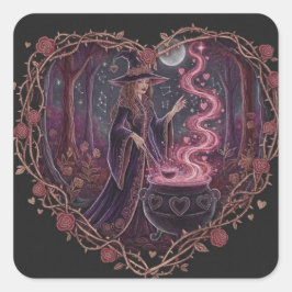 EnchantedHeart Quadratischer Aufkleber
