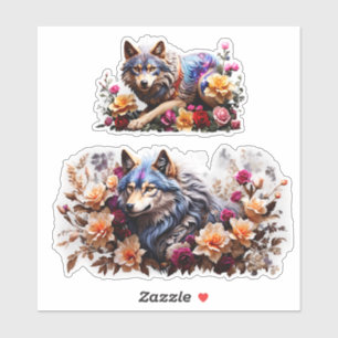 Enchanter Loups Stickers Vinyl Personnaliser