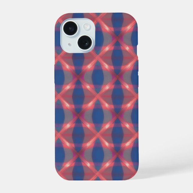 Enchanting Blue Plaid Phone Case (Verso)