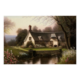 Enchanting Country Cottage Poster