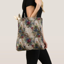 Enchanting Floral Owl Tasche