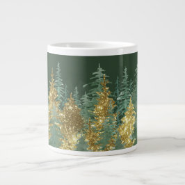 Enchanting Forest Holiday Pines Giant Coffee Mug Jumbo-Tasse