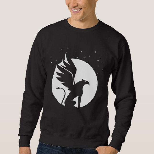 Enchanting Griffin graphic with Celestial Backdrop Sweatshirt (Vorderseite)