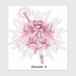 Enchanting Magical Girl Anime Transformation  Aufkleber