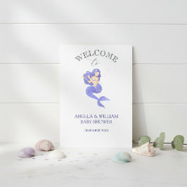Enchanting Purple Mermaid Baby Shower Invitation Einladung