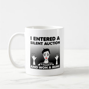 Enchères silencieuses Mime Drôle Mug