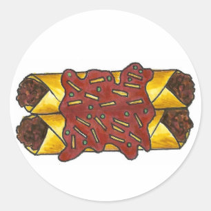 Enchiladas Black Bean Enchilada Runder Aufkleber