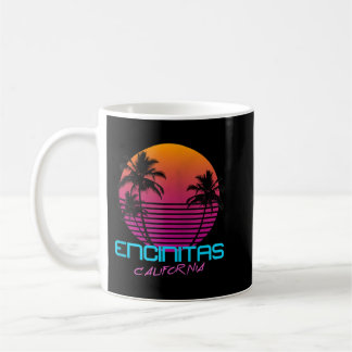 Encinitas California Retro 80's Sunset Zip Hoodie Kaffeetasse