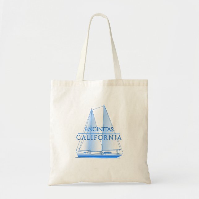 Encinitas Coastal Nautical Segelschiff Tragetasche (Vorne)