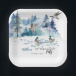 Encks Woodland Forest Nature 18. Geburtstagsparty Pappteller<br><div class="desc">Naturlich geprägte Waldlandschaft mit Enten-Party für seinen "18. Geburtstag". Composite Design von Holiday Hearts Designs.</div>