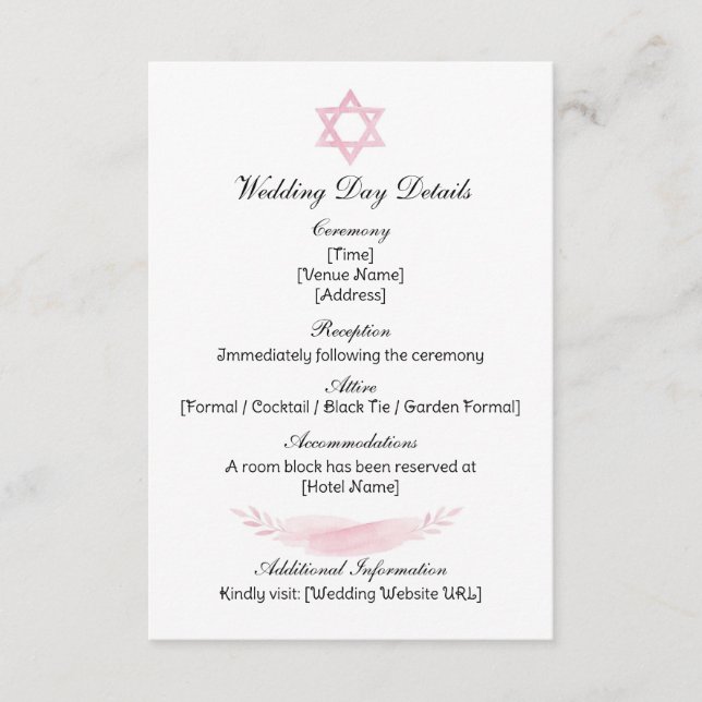 Enclosure Card Begleitkarte (Vorderseite)