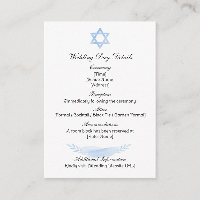 Enclosure Card Begleitkarte (Vorderseite)