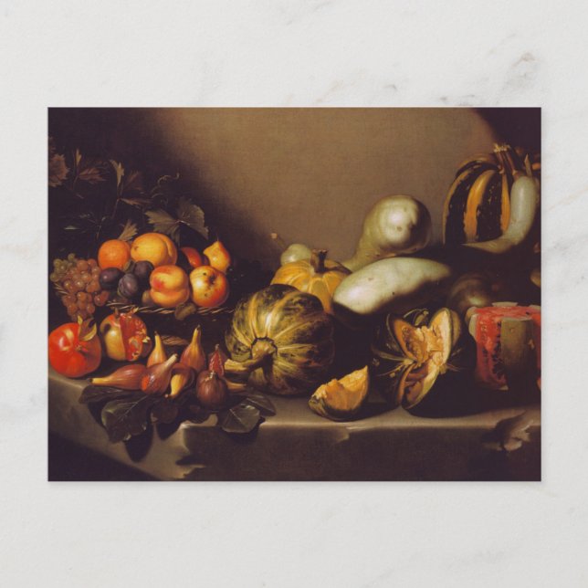 Encore la vie avec les fruits par Caravaggio Carte (Devant)