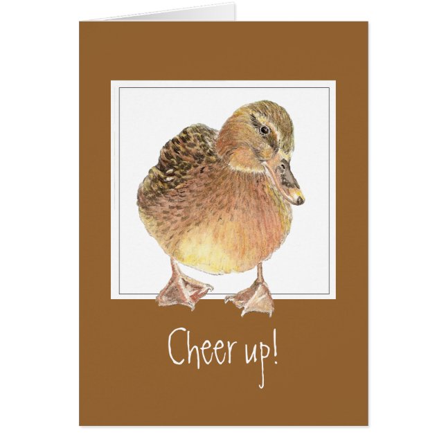 Encouragement amusant, Cheval Up - Carte Canard (Devant)