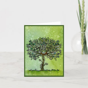 Encouragement Carte de voeux pliée Arbre de vie