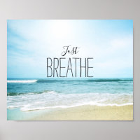 Encouragement Just Breathe at the Beach